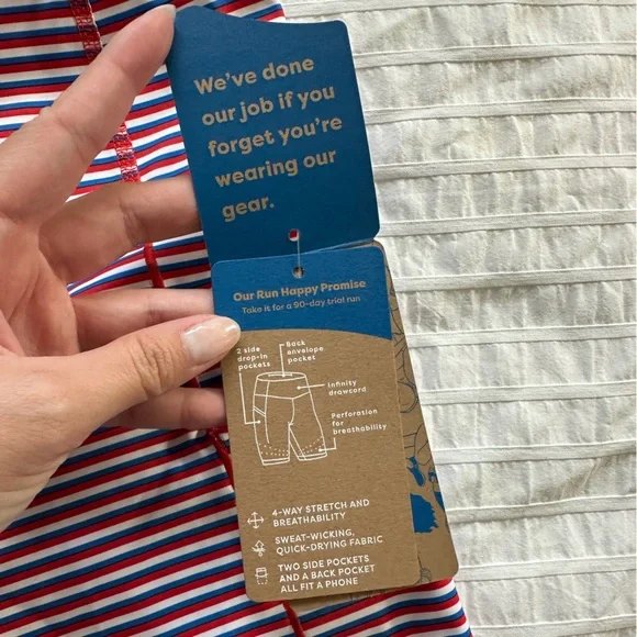 NWT Brooks Striped Running Shorts - Picture 9 of 9